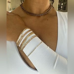 Cute One of a Kind, Handmade, Beaded Necklace and Bracelets Set